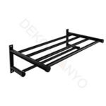 Alina Black - Shelf Towel Holder