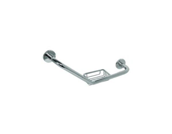 Angled Grab bar with Wire Basket (2002 01)