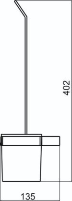 SS304 Black - Toilet Brush Holder - Image 3