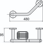 Angled Grab bar with Wire Basket (2002) - Image 3