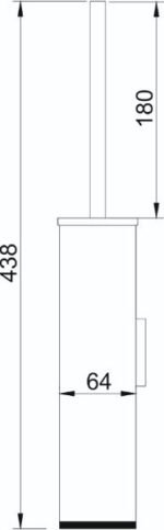 Montajlı Klozet Fırçası Siyah 304 Kalite - Image 3