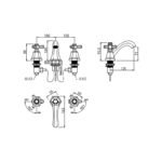 Hexa Üç Delikli Lavabo Bataryası 104561 - Image 2