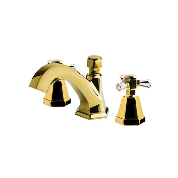 Hexa Üç Delikli Lavabo Bataryası Altın 104578