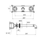Victory Ankastre Lavabo Bataryası Siyah 105571 - Image 2
