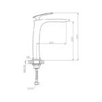 Slim Çanak Tipi Lavabo Bataryası 121001 - Image 2