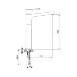 Newart Çanak Tipi Lavabo Bataryası Siyah 150001NB - Image 2