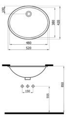 Lower Tezgah Altı Lavabo 2025 (HIL.L052) - Image 2