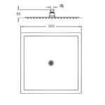 Slim Duş Başlığı 300x300 mm - 470536 - Image 2