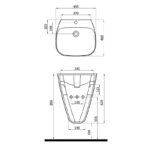 Mono Monoblok Lavabo Parlak Turuncu 3818O - Image 2