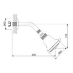 Rose Duvardan Ayarlı Duş Başlığı 470411 - Image 2