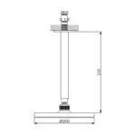Domino Tavandan Ayarlı Duş Başlığı 470516 - Image 2