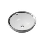 Newart Yuvarlak Çanak Lavabo-Dışı Krom-İçi Beyaz 5010CR-W (WOR.L043.CR-W)