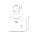 Newart Yuvarlak Çanak Lavabo - Altın 5010G (WOR.L042.G) - Image 2