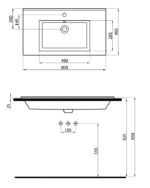 Silver Slim Lavabo 501080 (SLM.L080) - Image 2