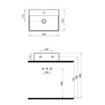 Platin Batarya Delikli Lavabo 5025 (PLT.L050) - Image 2