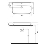 Exen Tezgah Üstü Lavabo 503080 (PIX.L080) - Image 2