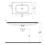 Natural Etajerli Lavabo 504080-1 (NAT.L081) - Image 2