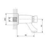 Tekno Zaman Ayarlı Ankastre Lavabo Bataryası 516005 - Image 2