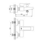 Aqua Banyo Bataryası Siyah / Parlak Bakır 941511BS - Image 2