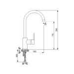 Domino Dönerli Lavabo Bataryası Altın 971738 - Image 2