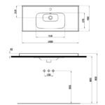 Newline 100 cm Lavabo NEW.L.100 - Image 2