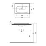 Newline 65 cm Lavabo NEW.L.065 - Image 2