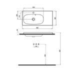 River Batarya Delikli Etajerli Lavabo 506080 (RIV.L080) - Image 2