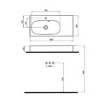 River Batarya Delikli Etajerli Lavabo 507080 (RIV.L081) - Image 2