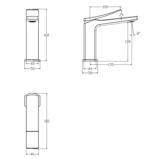 Trend Lavabo Bataryası Metalik Gri 844521G - Image 2