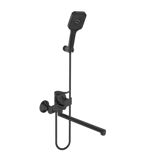 VS-3191 Valero Matt Black Shower Mixer Set