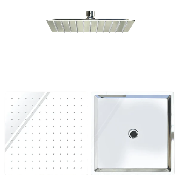 VS-9497 PRIMO SQUARE CHROME 400×400 mm