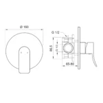 VS-4223 Concealed Shower Mixer – 1 Way - Image 2