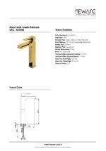 Aqua Çanak Tip Lavabo Bataryası Altın 941008 - Image 3