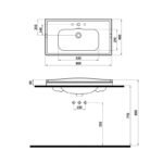 Elite Üç Delikli Etajerli Lavabo 509080BT (ELT.L080.BT) - Image 2