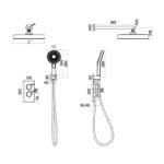 Milan Ankastre Banyo Bataryası Set Siyah 848131B - Image 2