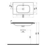 Natural Etajerli Lavabo 504080 (NAT.L080) - Image 2