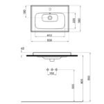 Newline 50 cm Lavabo NEW.L.050 - Image 2