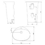 Stella Tabandan Lavabo Parlak Kırmızı STE.L.085R - Image 2