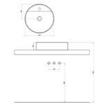 Zunih Batarya Delikli Lavabo 5017 (NEW.L049) - Image 2